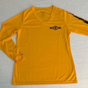 Holloway long sleeve athletic tee Golden yellow New women M